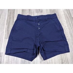 (3/$35) Old Navy Womens Size 2 Button Fly Pockets Navy Blue Shorts